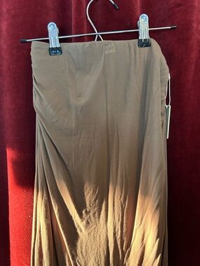 OGL Brown Maxi Skirt - Flowing A-Line Silhouette